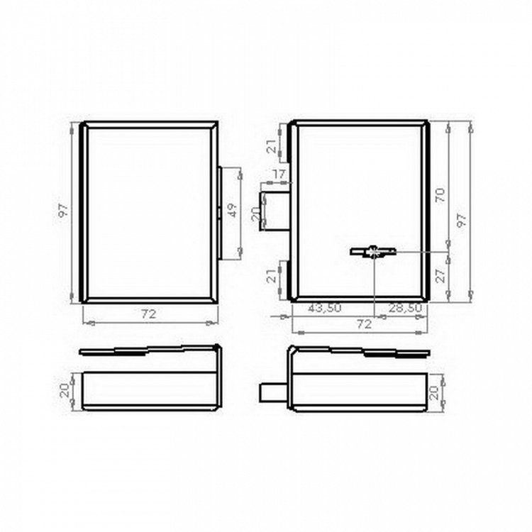 Gevy πρόσθετη κλειδαριά γυάλινης πόρτας με Defender και κύλινδρο ασφαλείας