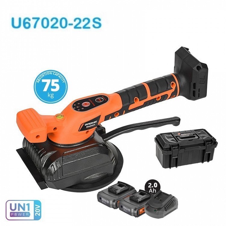 ΣΕΤ Βεντούζα Πλακιδίων με Δόνηση 20V Krausmann (U67020-22S)