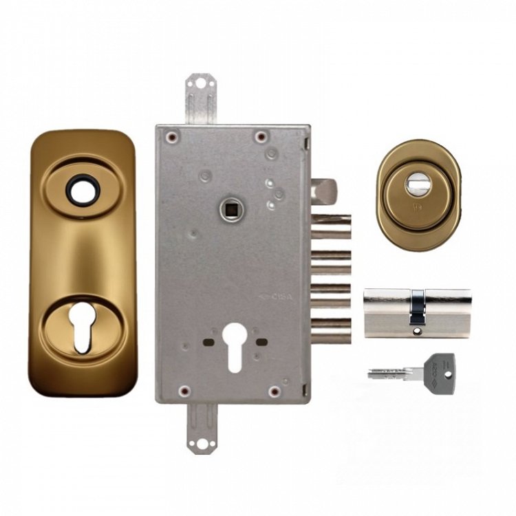 Σετ Κλειδαριά θωρακισμένης πόρτας Cisa Revolution Pro με κύλινδρο Cisa Asix P8 &amp; Defender Disec BDS 16