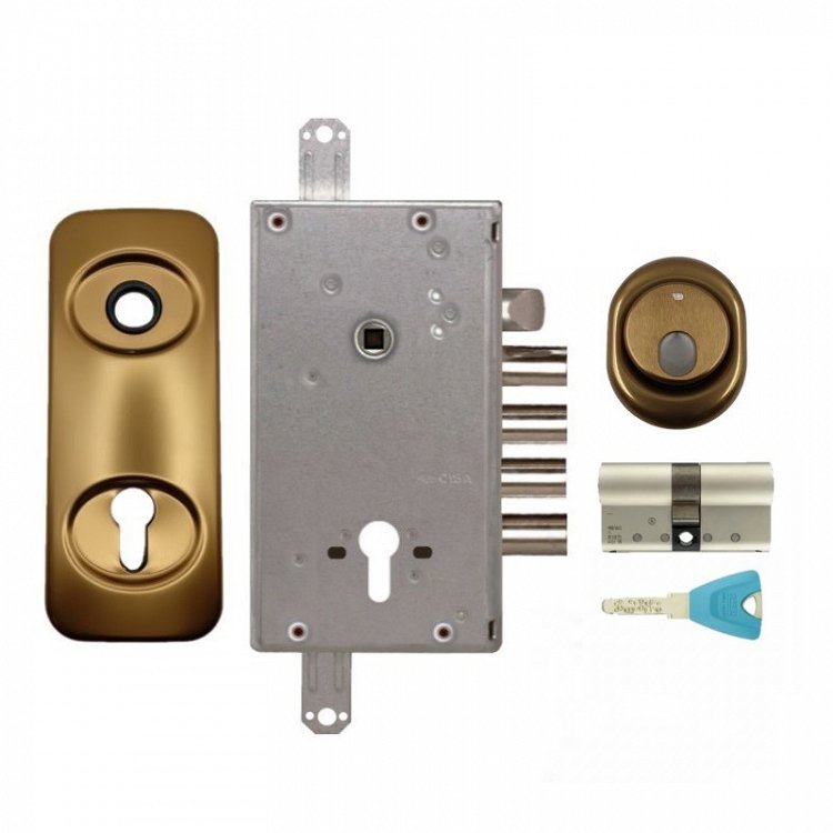 Σετ Κλειδαριά θωρακισμένης πόρτας Cisa Revolution Pro με κύλινδρο Keso 8000 Ω2 &amp; Defender Disec MRM29