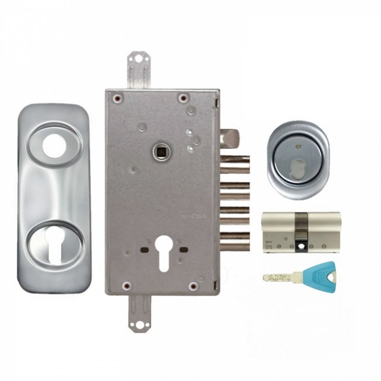 Σετ Κλειδαριά θωρακισμένης πόρτας Cisa Revolution Pro με κύλινδρο Keso 8000 Ω2 &amp; Defender Disec MRM29