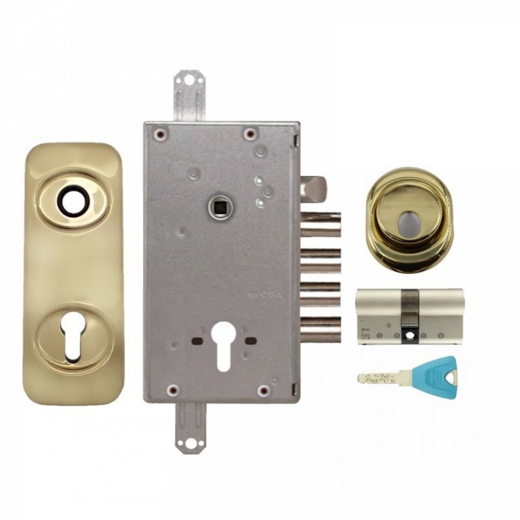 Σετ Κλειδαριά θωρακισμένης πόρτας Cisa Revolution Pro με κύλινδρο Keso 8000 Ω2 &amp; Defender Disec MRM29