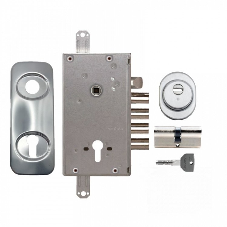 Σετ Κλειδαριά θωρακισμένης πόρτας Cisa Revolution Pro με κύλινδρο Cisa Asix P8 &amp; Defender Disec BDS 16