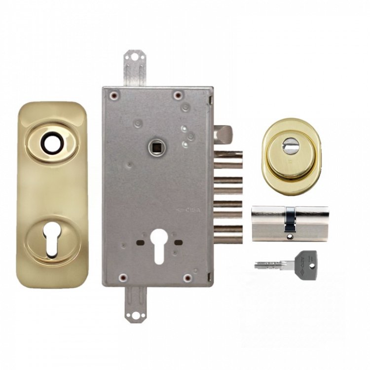 Σετ Κλειδαριά θωρακισμένης πόρτας Cisa Revolution Pro με κύλινδρο Cisa Asix P8 &amp; Defender Disec BDS 16