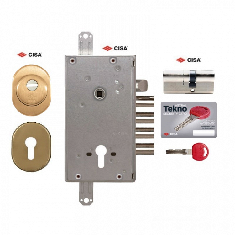 Σετ Κλειδαριάς θωρακισμένης πόρτας Cisa Revolution Pro με κύλινδρο Cisa Astral Tekno &amp; Defender CISA 06490
