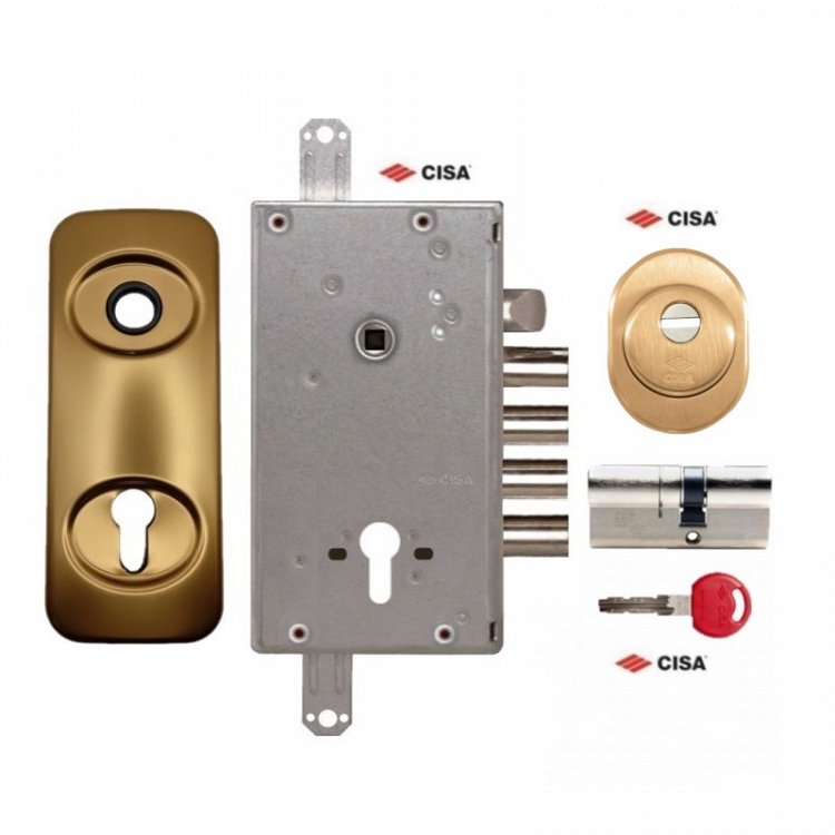 Σετ Κλειδαριάς θωρακισμένης πόρτας Cisa Revolution Pro με κύλινδρο Cisa Astral Tekno &amp; Defender CISA 06490