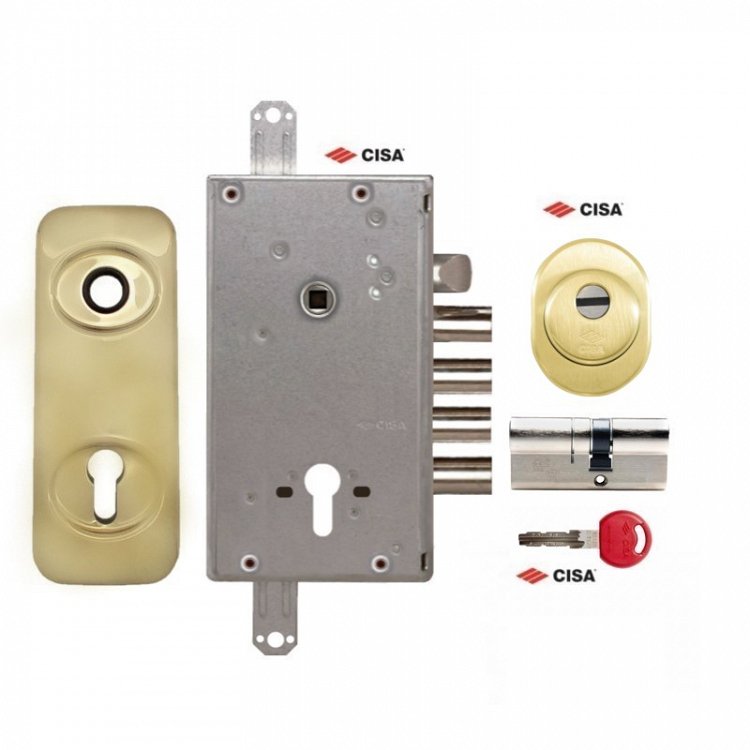 Σετ Κλειδαριάς θωρακισμένης πόρτας Cisa Revolution Pro με κύλινδρο Cisa Astral Tekno &amp; Defender CISA 06490