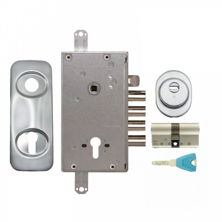 Σετ Κλειδαριά θωρακισμένης πόρτας Cisa Revolution Pro με κύλινδρο Keso 8000 Ω2 &amp; Defender Disec BKD250