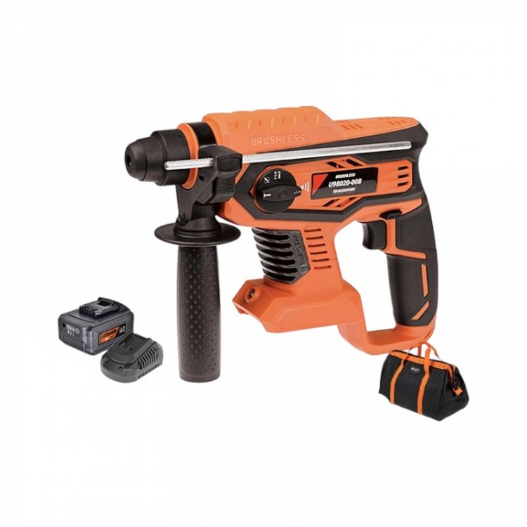 ΣΕΤ Πιστολέτο Περιστροφικό Σκαπτικό SDS-Plus Επαναφορτιζόμενο 20V BL Krausmann (U98020-14B)