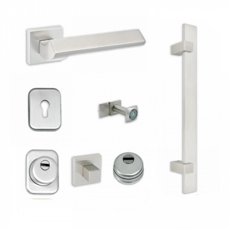 Σετ Πόμολα Θωρακισμένης Πόρτας Best SD100 Νίκελ/Μαύρο Ματ