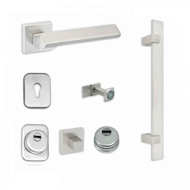 Σετ Πόμολα Θωρακισμένης Πόρτας Best SD100 Νίκελ/Μαύρο Ματ