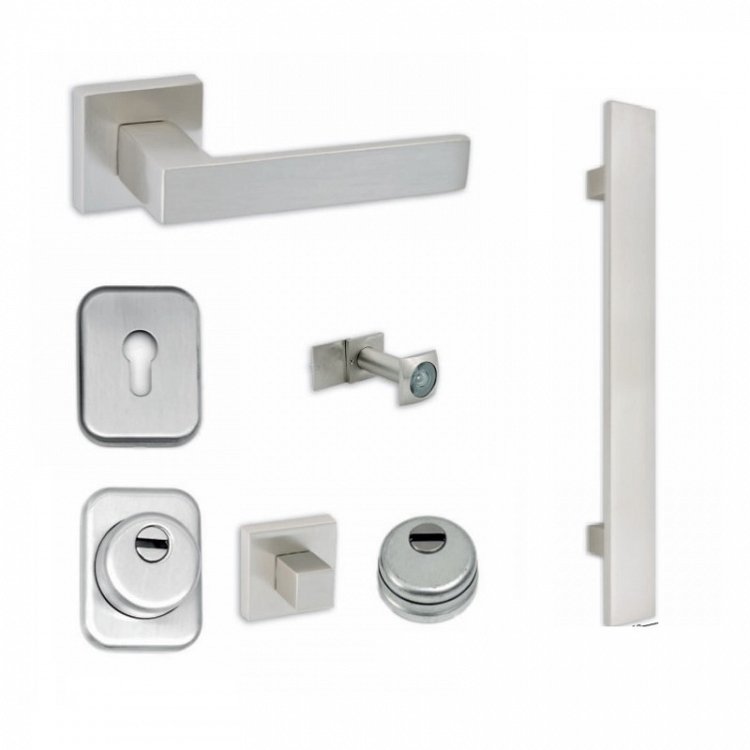 Σετ Πόμολα Θωρακισμένης Πόρτας Best SD2 Νίκελ/Χρυσό/Μαύρο Ματ