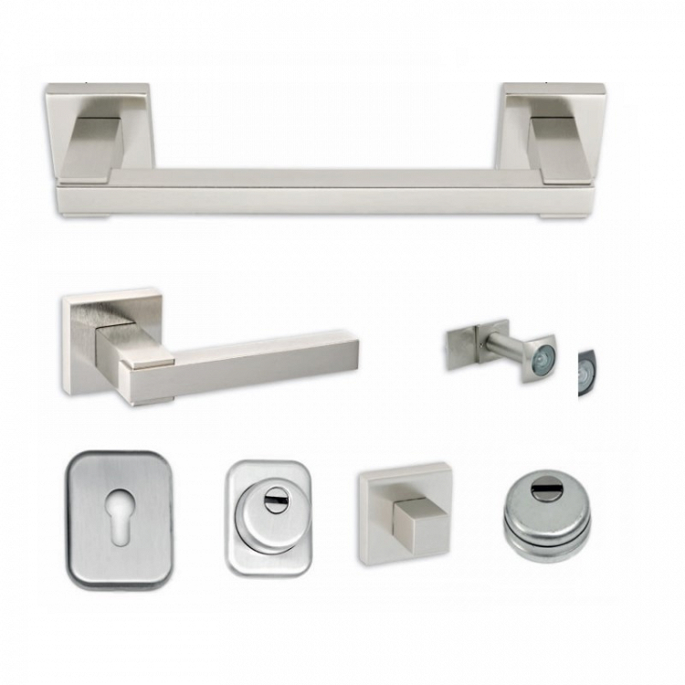 Σετ Πόμολα Θωρακισμένης Πόρτας Best SD5 Νίκελ/Μαύρο Ματ