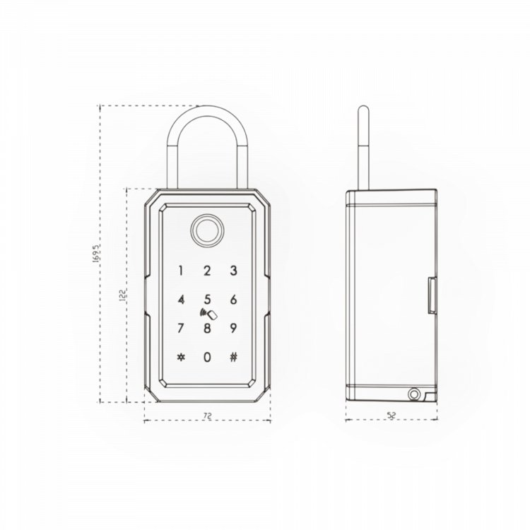 Κλειδοθήκη Smart D3 Bluetooth - Wifi AirBnB