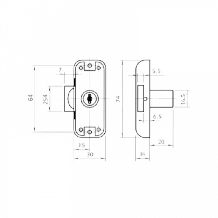 Σπανιολέτα Ασφαλείας ART 168 για συρτάρια &amp; πόρτες επίπλων EVERGOOD