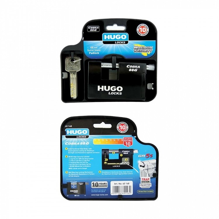 Τάκος Από Μασίφ Ατσάλι Μαύρος HUGO Cobra Line 88G