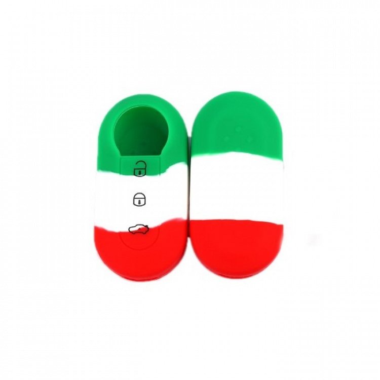 Θήκη Σιλικόνης Fiat/Lancia με 3 Κουμπιά Italy Flag