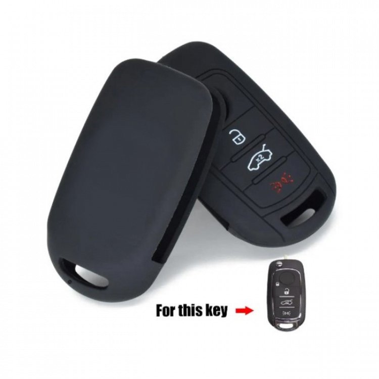 Θήκη Σιλικόνης Fiat με 4 Κουμπιά μαύρη