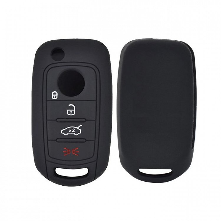 Θήκη Σιλικόνης Fiat με 4 Κουμπιά μαύρη