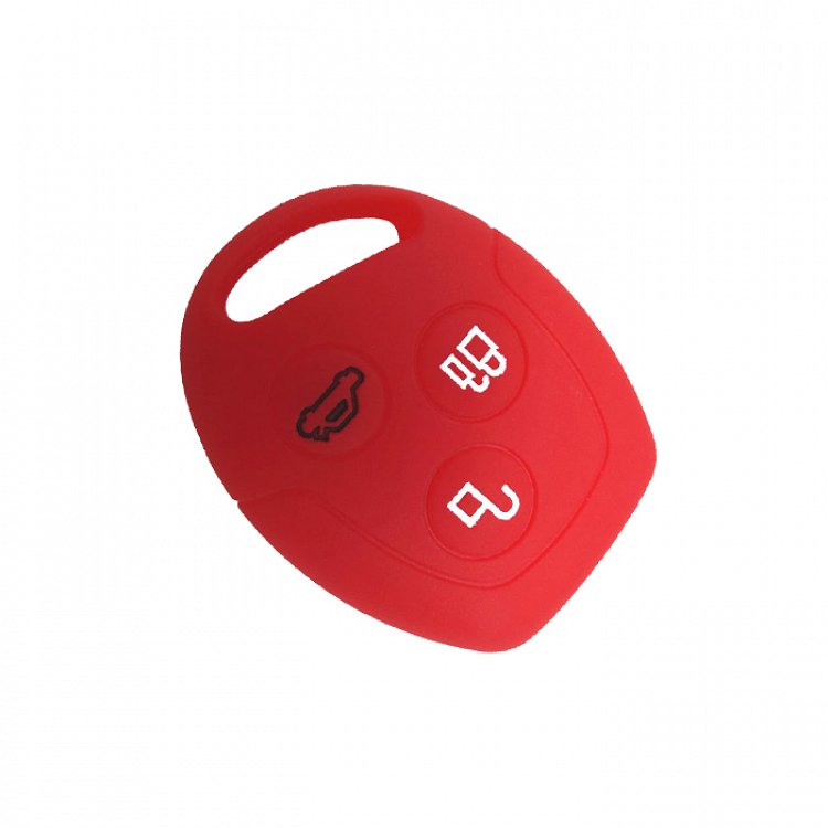 Θήκη Σιλικόνης Ford με 3 Κουμπιά Κόκκινη