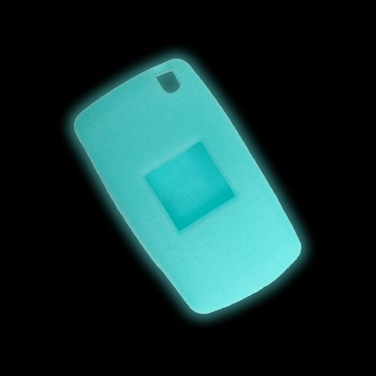 Θήκη Σιλικόνης Κλειδιών Citroen-Peugeot με 3 Κουμπιά μπλε φωσφοριζέ