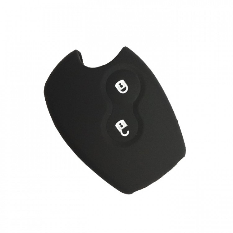 Θήκη Σιλικόνης Renault/Dacia με 2 Κουμπιά μαύρη