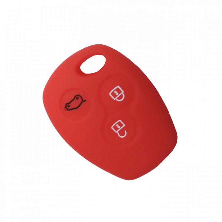 Θήκη Σιλικόνης Renault/Dacia με 3 Κουμπιά κόκκινη