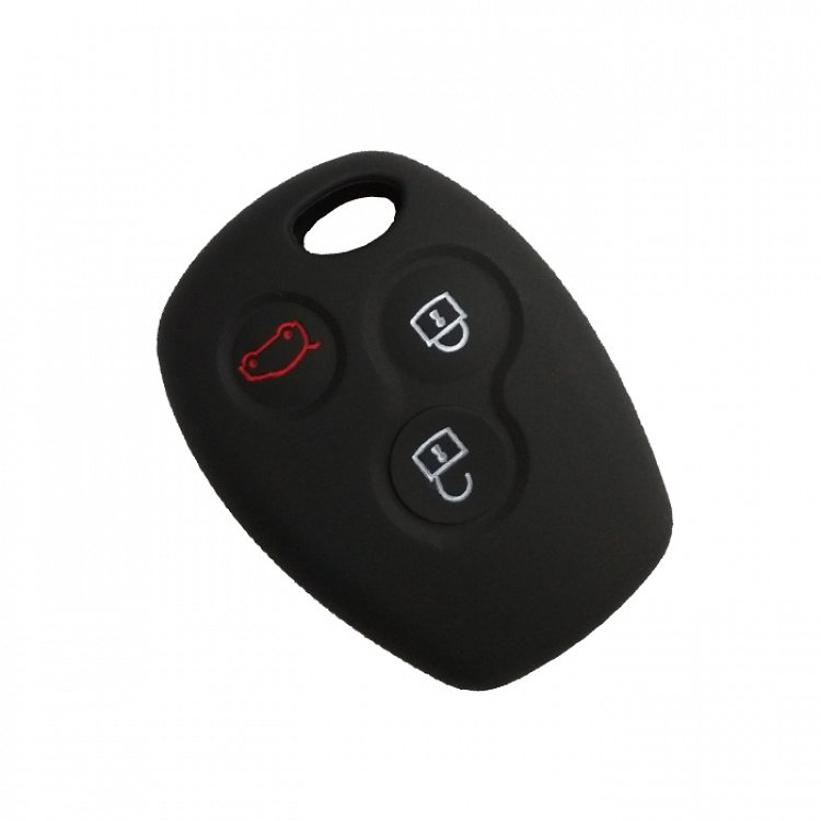 Θήκη Σιλικόνης Renault/Dacia με 3 Κουμπιά μαύρη
