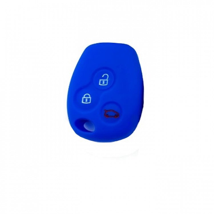 Θήκη Σιλικόνης Renault/Dacia με 3 Κουμπιά μπλε