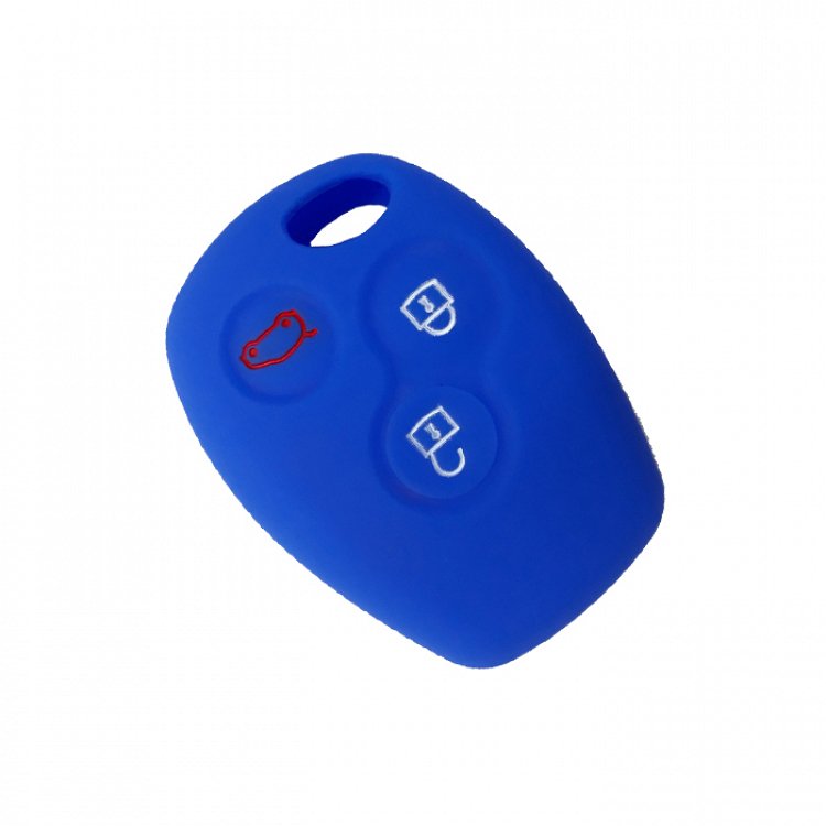 Θήκη Σιλικόνης Renault/Dacia με 3 Κουμπιά μπλε