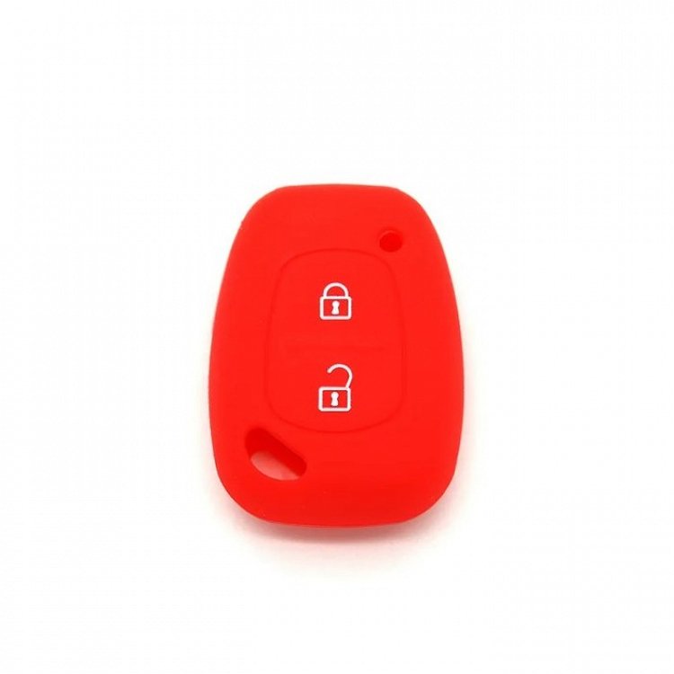 Θήκη Σιλικόνης Renault/Nissan/Opel με 2 Κουμπιά κόκκινη
