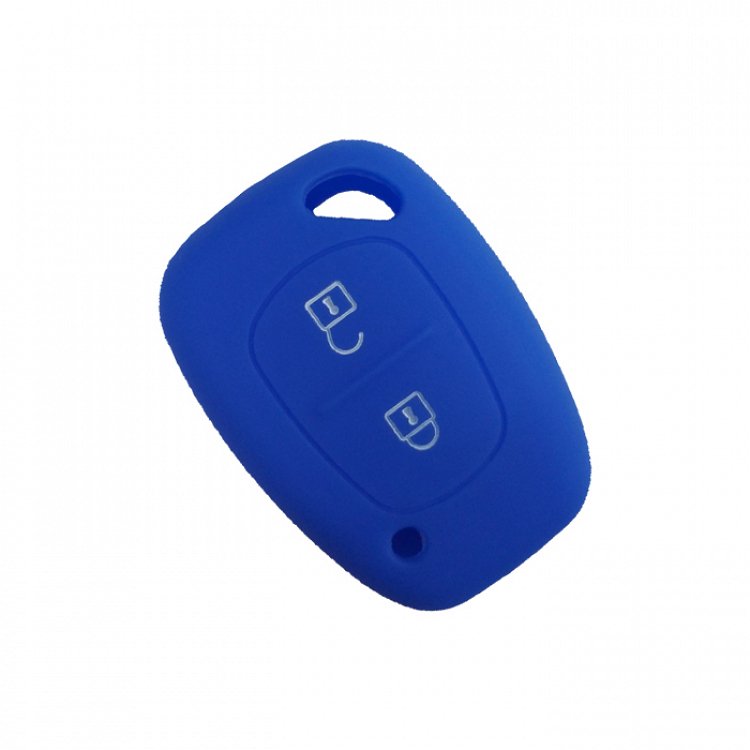 Θήκη Σιλικόνης Renault/Nissan/Opel με 2 Κουμπιά μπλε