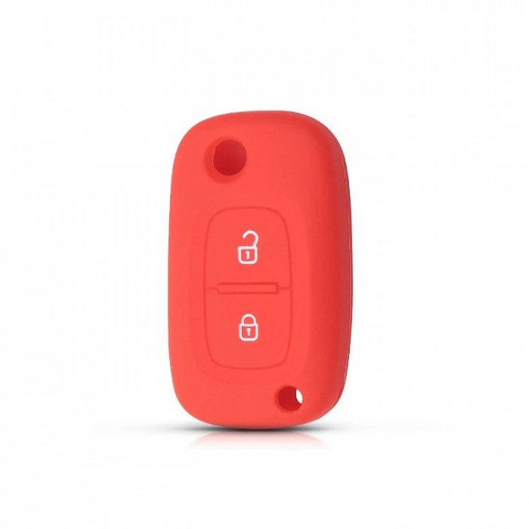 Θήκη Σιλικόνης Renault/Smart με 2 Κουμπιά κόκκινη