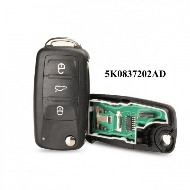 Τηλεχειριστήριο (5Κ0-837-202AD) τύπου Group Vag με 3 κουμπιά αναδιπλούμενο
