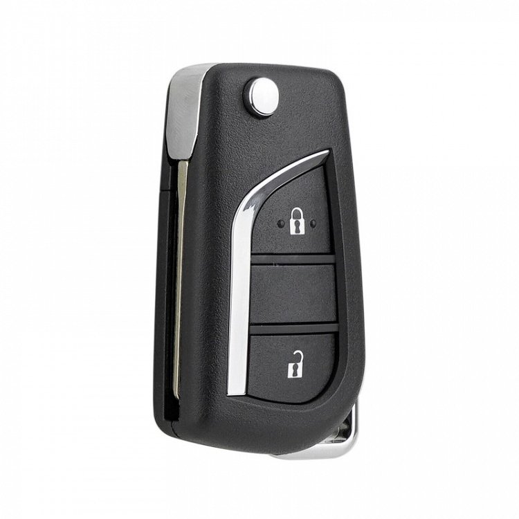 Τηλεχειριστήριο Αυτοκινήτου Toyota με 2 Κουμπιά Αναδιπλούμενο με Υποδοχή για Μεγάλη Μπαταρία-TOY48