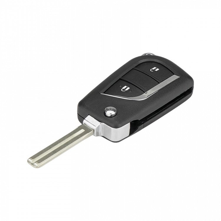 Τηλεχειριστήριο Αυτοκινήτου Toyota με 2 Κουμπιά Αναδιπλούμενο με Υποδοχή για Μεγάλη Μπαταρία-TOY48