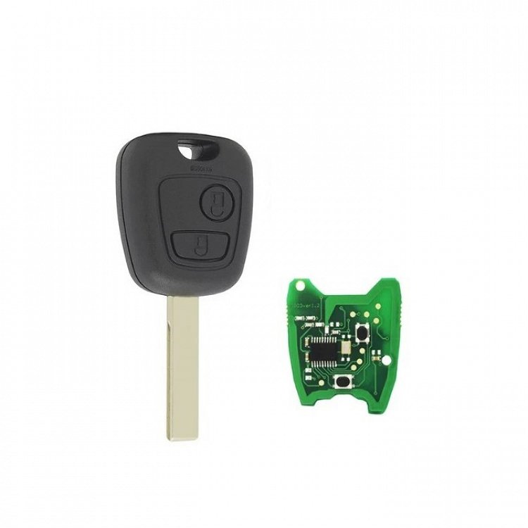 Τηλεχειριστήριο Citroen C1 με ΙD46 chip και 2 Κουμπιά