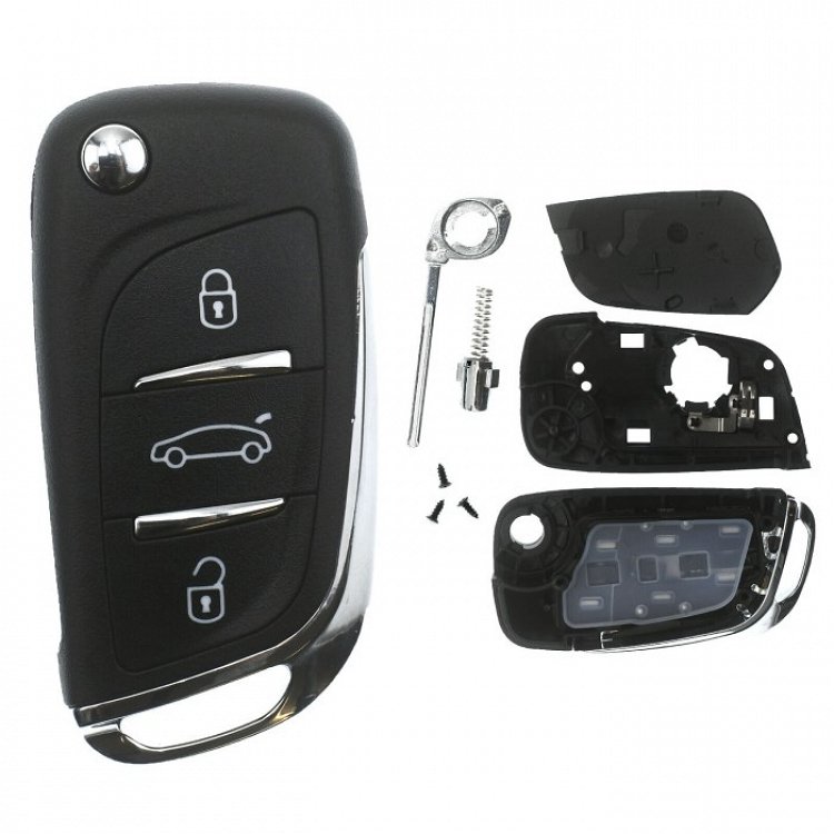 Τηλεχειριστήριο Citroen C4-C6 με 3 Κουμπιά Αναδιπλούμενο