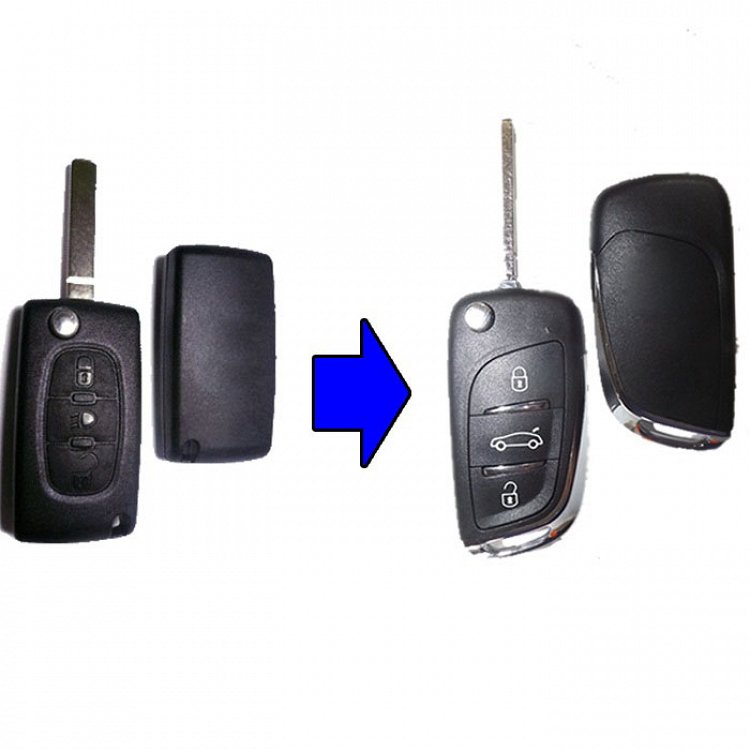 Τηλεχειριστήριο Citroen C4-C6 με 3 Κουμπιά Αναδιπλούμενο