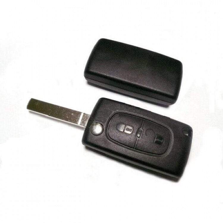 Τηλεχειριστήριο Citroen με ΙD46 chip και 2 Κουμπιά Αναδιπλούμενο