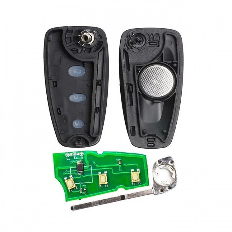 Τηλεχειριστήριο Ford με ID63 80bit Chip λάμα HU101 και 3 κουμπιά αναδιπλούμενο