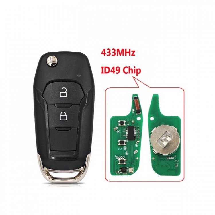 Τηλεχειριστήριο Ford με λάμα HU101 και 2 κουμπιά