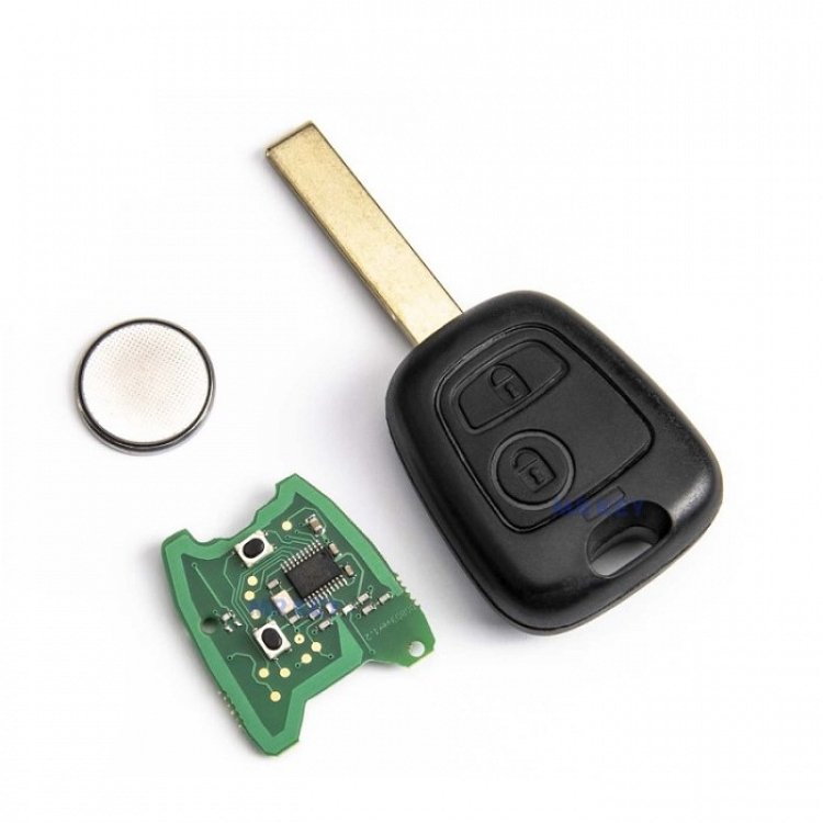 Τηλεχειριστήριο Citroen C1 με ΙD46 chip και 2 Κουμπιά