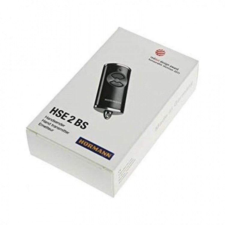 Τηλεχειριστήριο Γκαραζόπορτας Hormann HSE 2 BS Μαύρο Κυλιόμενου Κωδικού με 2 Κανάλια 868.3MHz