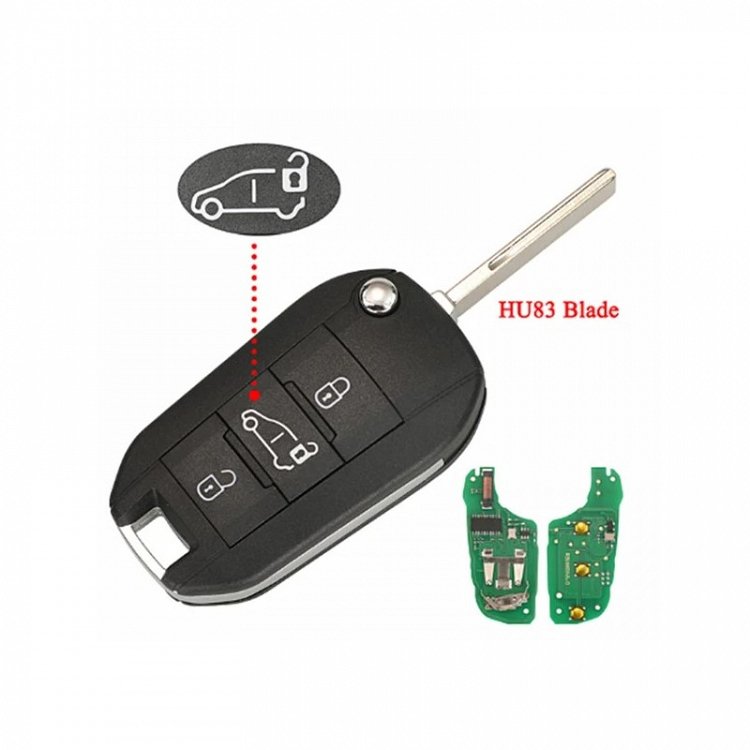 Τηλεχειριστήριο με 3 κουμπιά για Toyota-Opel-Citroen-Peugeot