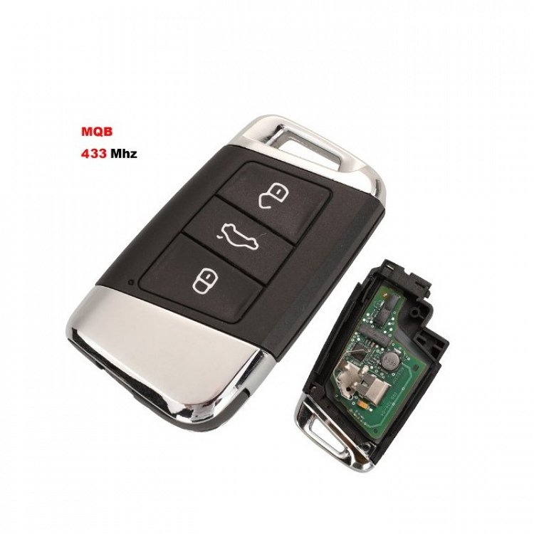 Τηλεχειριστήριο Megamos AES MQB Chip (KEYLESS) τύπου Group Vag με 3 κουμπιά και λάμα HU162 (PASSAT B8)