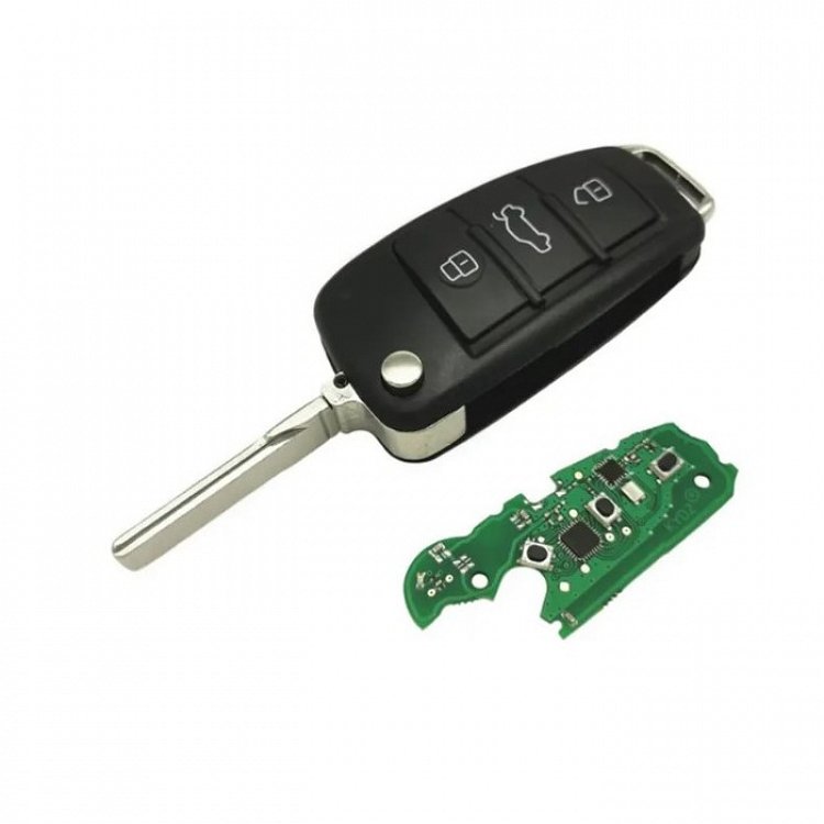 Τηλεχειριστήριο με ID8E Chip και 3 κουμπιά τύπου Audi A6L/Q7