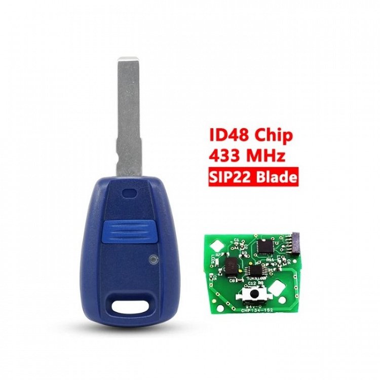 Τηλεχειριστήριο τύπου Fiat (ID48) με SIP22 λάμα και 1 κουμπί