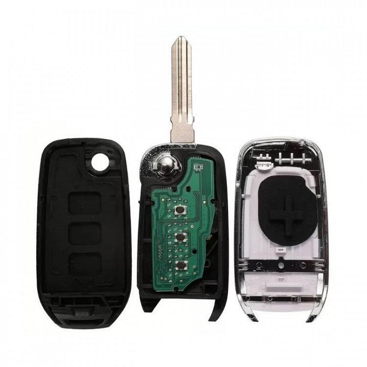 Τηλεχειριστήριο τύπου Renault (PCF7961M HITAG AES CHIP) με λάμα VA2 και 3 κουμπιά