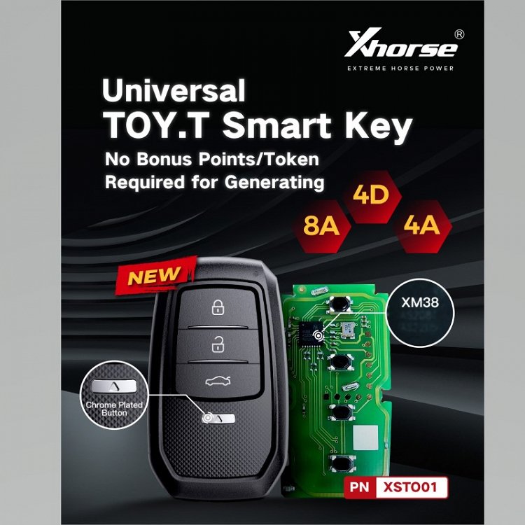 Τηλεχειριστήριο XHORSE VVDI TYPE XSTO01EN με 3 κουμπιά για Toyota και Lexus